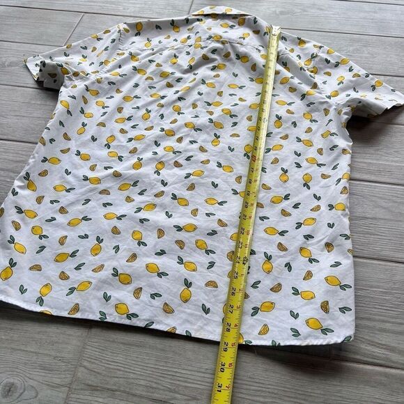 Savage by Perry Ellis Lemon‎ short sleeve button down Stretch shirt size Large - Picture 5 of 6